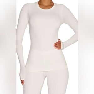 Bare Crewneck Long Sleeve Top N by Naked Wardrobe Women’s Size Large